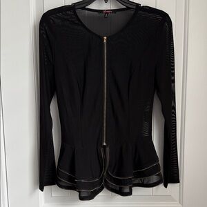 Xtaren Black Textured Top
